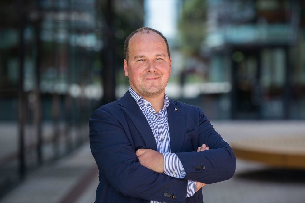 „Luminor“ banko vyriausiasis ekonomistas Žygimantas Mauricas. Fotodiena/Viltė Domkutė