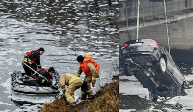 BMW skrydis į Nevėžį: vienas vyras dar mosikavo ant panyrančio automobilio stogo