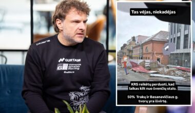 Vilniaus centre išvirtusias tvoras pamatęs Benediktas Vanagas kreipėsi į statybos ir inžinerijos įmonę: laikas kilt nuo švenčių stalo