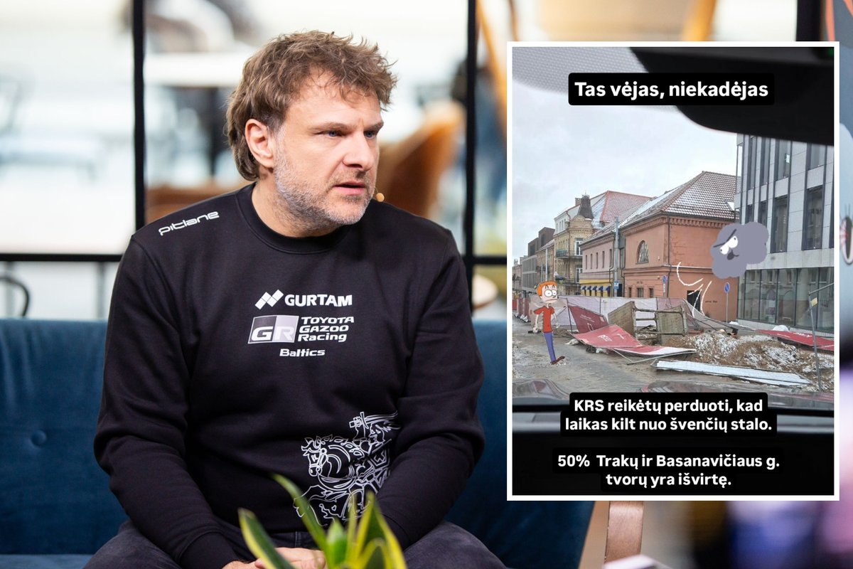 Vilniaus centre išvirtusias tvoras pamatęs Benediktas Vanagas kreipėsi į statybos ir inžinerijos įmonę: laikas kilt nuo švenčių stalo