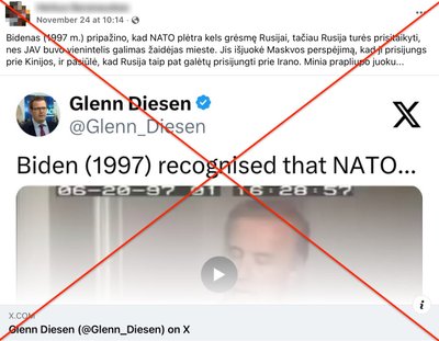 Platinama iš konteksto išimta Joe Bideno kalbos ištrauka