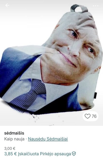 Gitano Nausėdos sėdmaišis (nuotr. Vinted) 