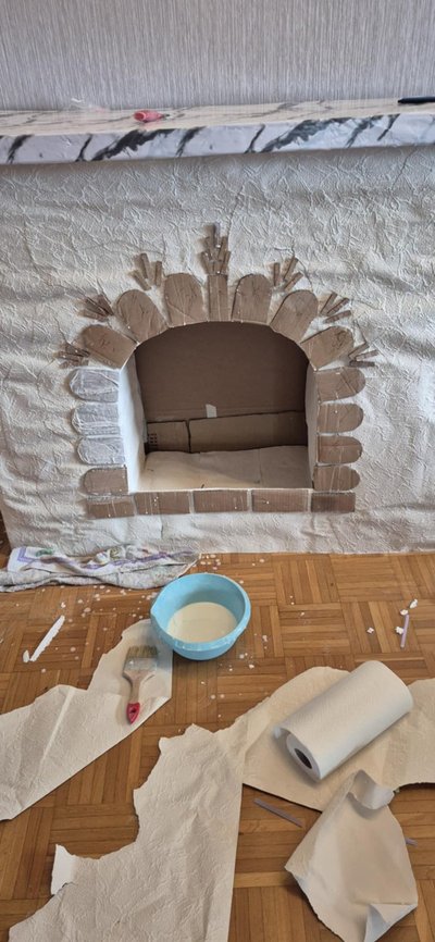 Agnės Klimavičienės pagaminta židinio imitacija