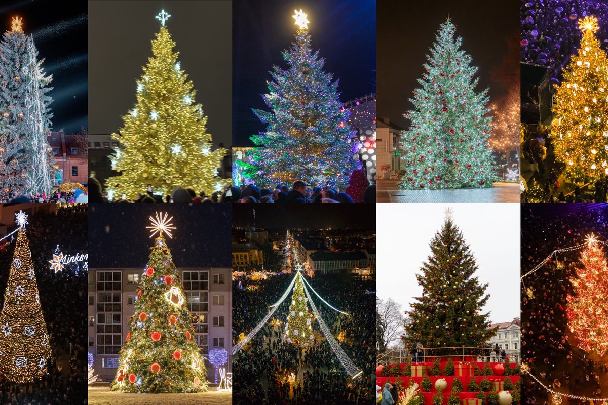 Išrinkite gražiausią Lietuvos didžiųjų miestų eglę