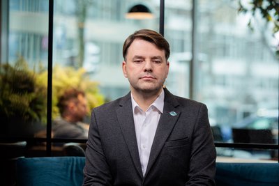 Lietuvos aklųjų ir silpnaregių sąjungos prezidentas Paulius Kalvelis