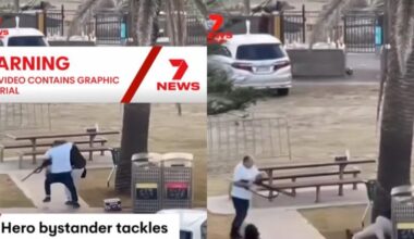 Plinta vaizdo įrašas iš Australijos – užfiksuota, kaip civilis atima ginklą iš, kaip įtariama, šaulio