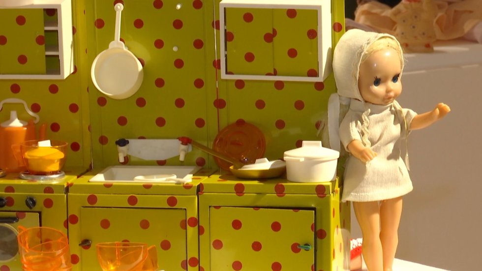 Sovietmečio žaislų paroda (nuotr. stop kadras)