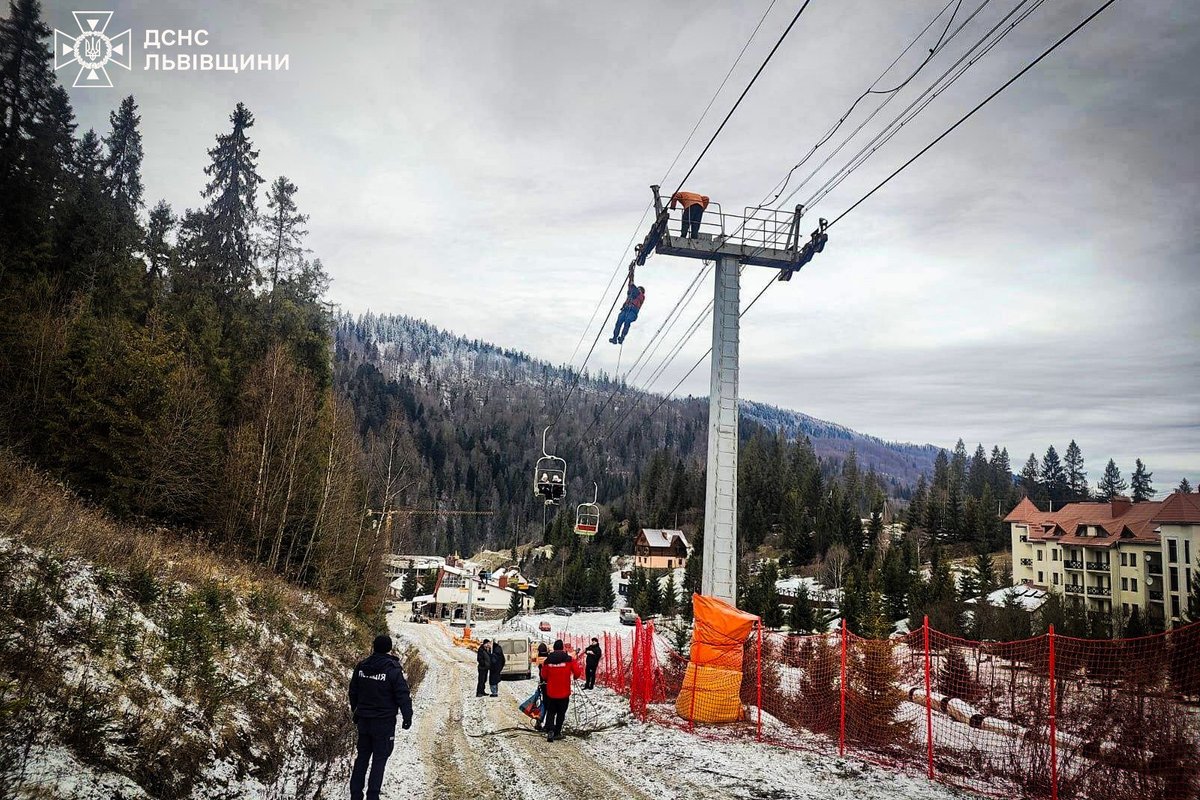 Karpatuose slidinėjimo keltuve įstrigo turistai