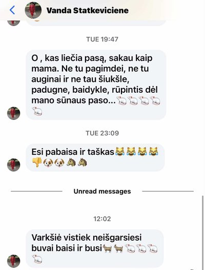 Danguolei Pečiukonytei-Juan Font adresuotos žinutės