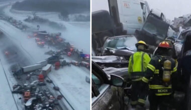 Apokaliptinė avarija JAV greitkelyje: po Padėkos dienos susidūrė 45 automobiliai ir vilkikai