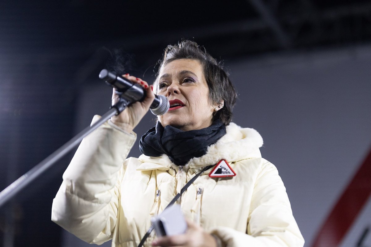 Nomedos Marčėnaitės įspėjimas proteste sulaukė kurtinančių ovacijų - Delfi