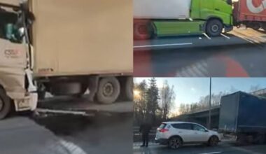 Magistralėje A1 susidūrė keli sunkvežimiai, susidarė spūstis