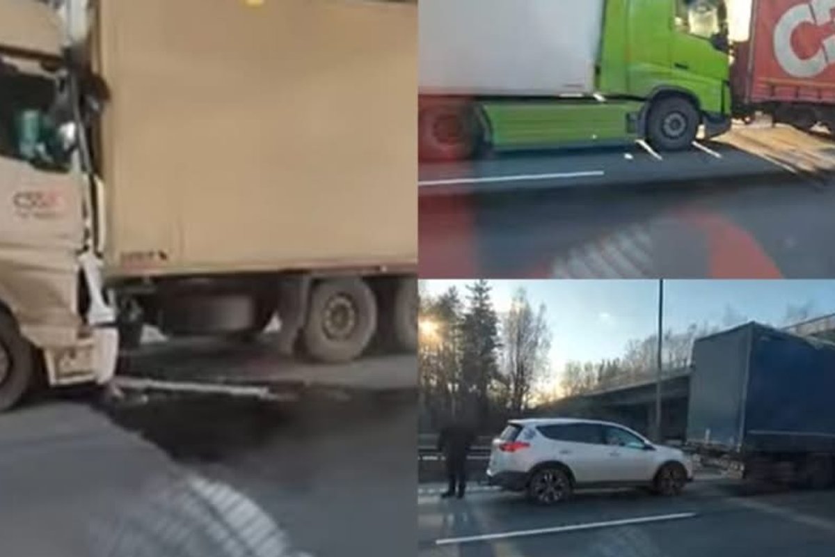 Magistralėje A1 susidūrė keli sunkvežimiai, susidarė spūstis