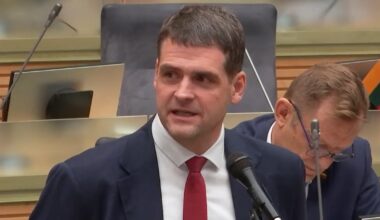 Triukšmas Seime kalbant Žemaitaičiui: skambėjo skanduotė „mulkis“, Šimonytė grojo tarškyne