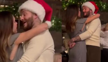 Plinta intymus Davido ir Victorios Beckhamų Kalėdų įrašas: įgėlė atsiskyrėliui sūnui