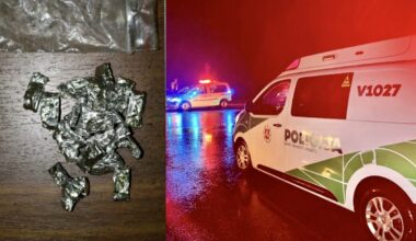 Vilniuje vyras rado maišą su narkotikais