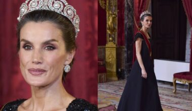 Iš po suknelės išlindusi karalienės Letizios koja – po padidinamuoju stiklu