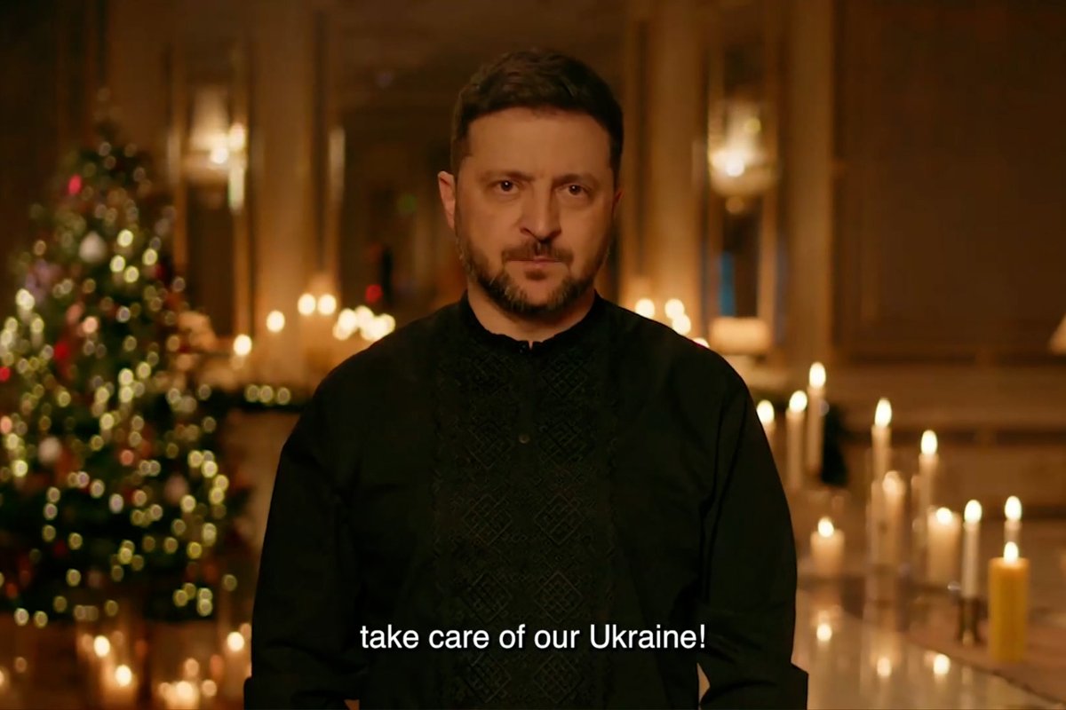 Zelenskio kalėdinis sveikinimas: Rusija negali okupuoti mūsų vienybės