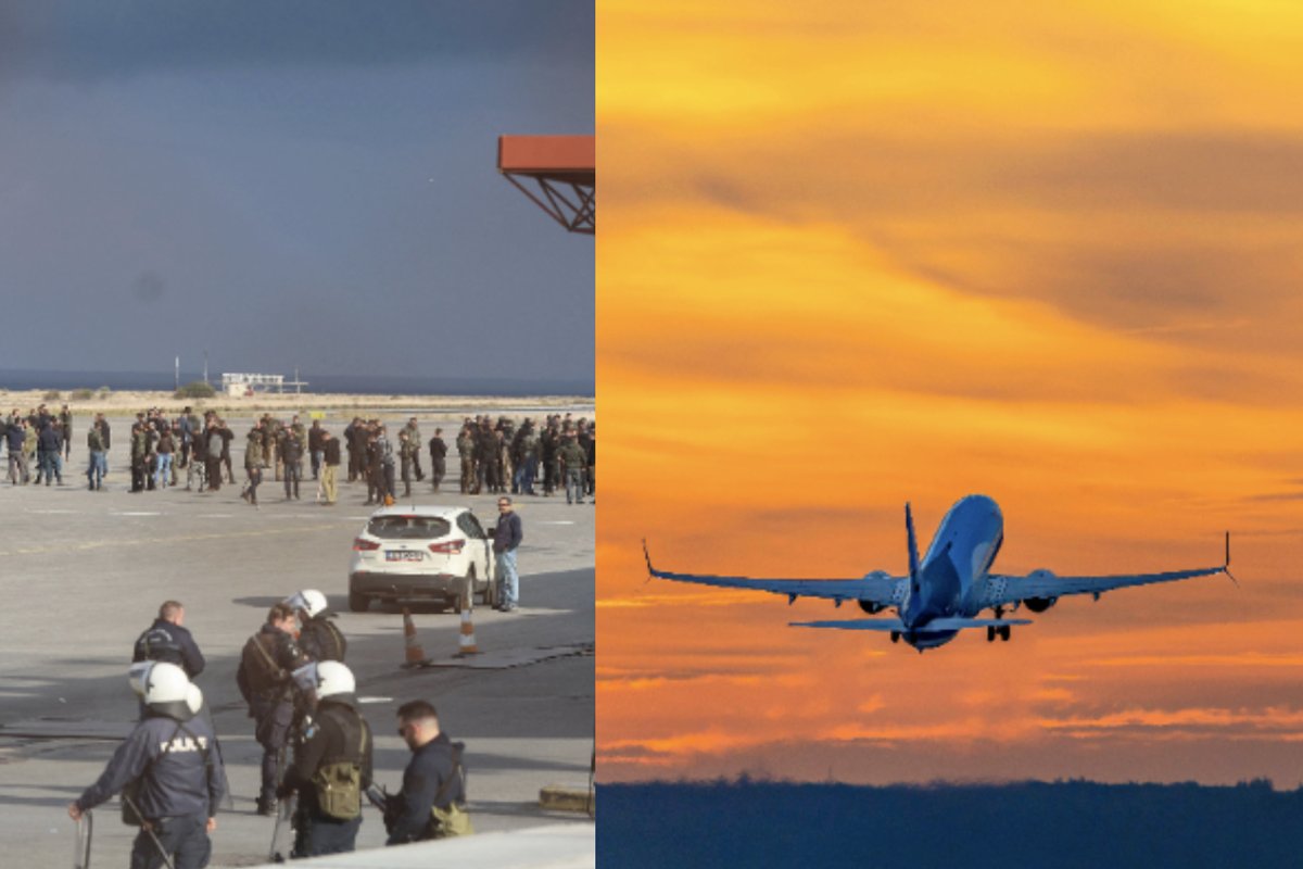 Uždarytas Kretos Herakliono oro uostas, protestuotojai prasiveržė ant pakilimo tako