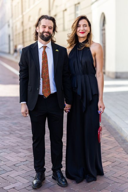 Povilas Poderskis su žmona Justina (nuotr. Robertas Riabovas/BNS)