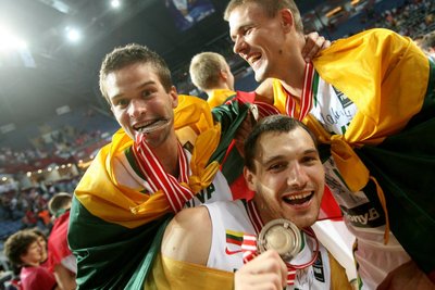 Mantas Kalnietis, Jonas Mačiulis ir Robertas Javtokas