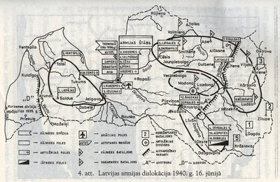 Latvijos pajėgų išsidėstymas 1940 birželį prieš pat okupaciją