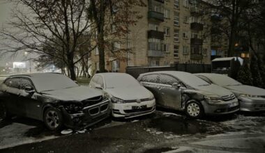 Kaune po nakties – keturių automobilių sumuštinis