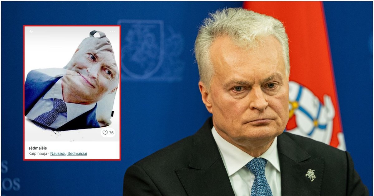 Internete plinta netikėta prekė – sėdmaišis su Gitano Nausėdos atvaizdu: kaina kelia juoką