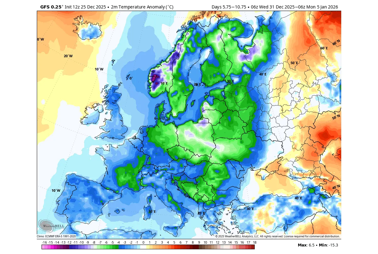 Meteorologai skelbia pavojų: 2026-ųjų pradžia Europoje gali tapti išbandymu