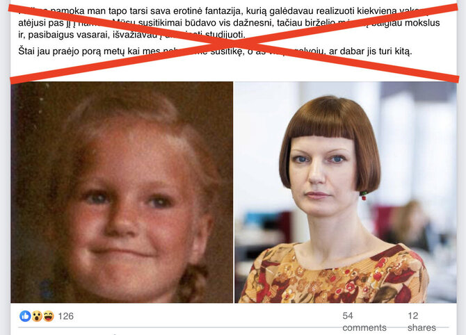 Ekrano nuotr. iš „Facebook“/Internete paskelbtos išgalvotos ištraukos iš tariamo Monikos Garbačiauskaitės-Budrienės dienoraščio