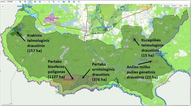 KAM iliustracija/Kapčiamiesčio poligono žemėlapis