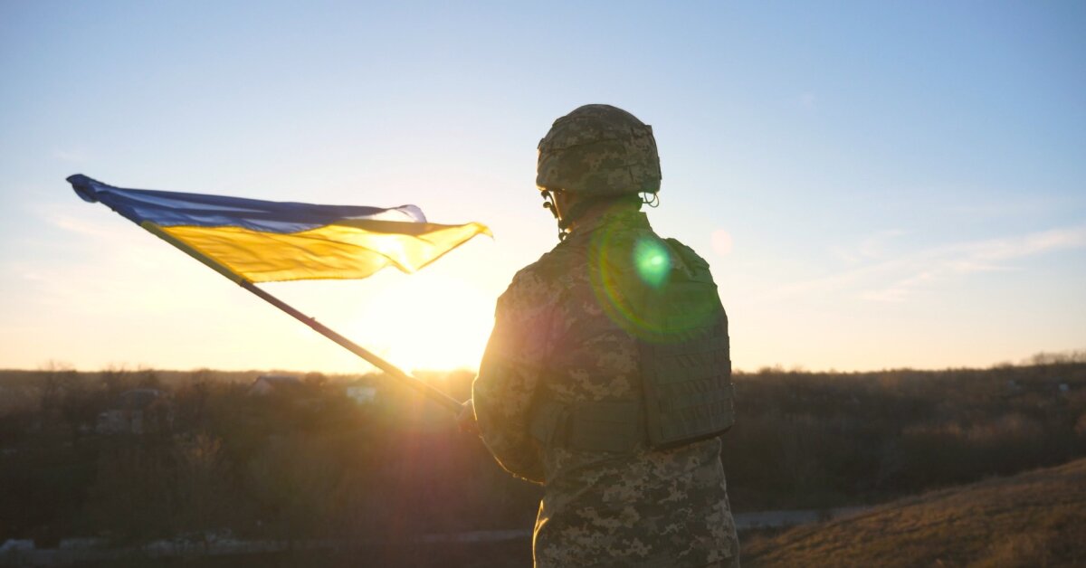Ukrainos gynėjai Pokrovsko centre iškėlė savo vėliavą