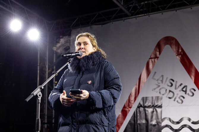 Pauliaus Peleckio / BNS nuotr./Ketvirtadienio protestas „Šalin rankas nuo laisvo žodžio!“