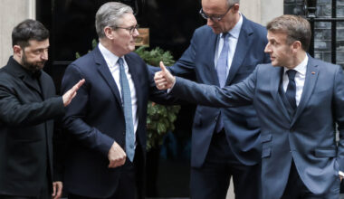 Prancūzijos, Britanijos ir Vokietijos lyderiai su Donaldu Trumpu pasikalbėjo apie Ukrainą