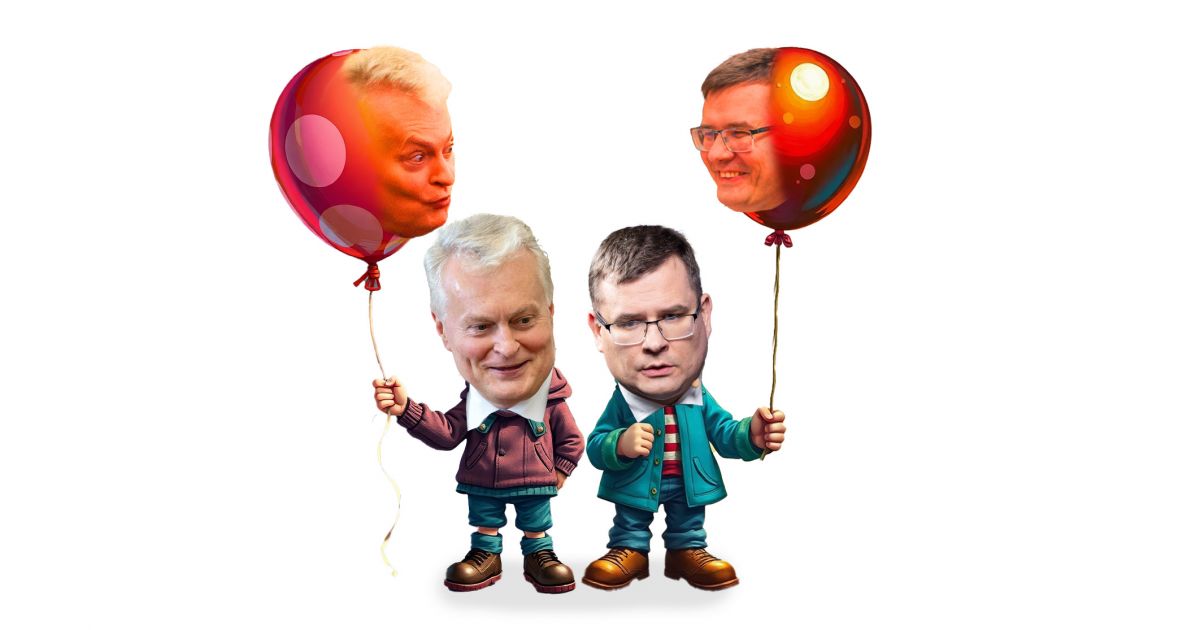 Laurynas Kasčiūnas ir Gitanas Nausėda vienas kitam siuntinės balionus - Respublika.lt