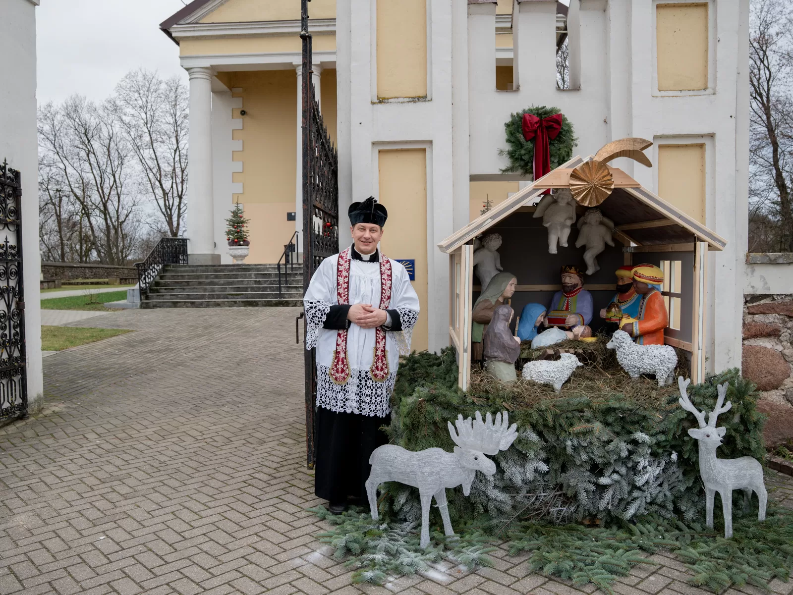 Alytaus šv. Liudviko bažnyčios klebonas kunigas Marius Talutis. Alytaus miesto savivaldybės nuotrauka