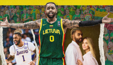 Linas Kleiza sudėjo taškus istorijoje tarp D'Angelo Russello ir Lietuvos rinktinės