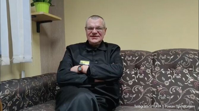 Nuotr. iš Romano Protasevičiaus „Telegram“ kanalo/Viktaras Babaryka kolonijoje