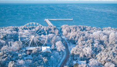 Balta Palanga: įspūdinguose kadruose – tikra žiemos pasaka