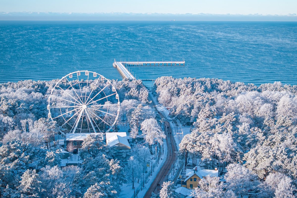 Balta Palanga: įspūdinguose kadruose – tikra žiemos pasaka