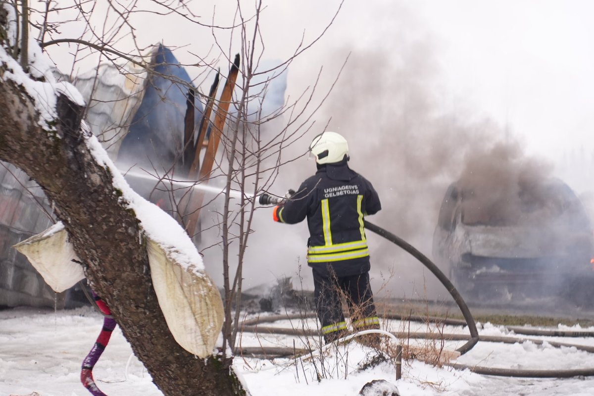 Per gaisrą Šakių rajone sudegė beveik 100 vištų