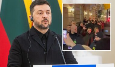 Šalia viešbučio, kur apsistojo Zelenskis – jautrus lietuvių gestas: Ukrainos prezidento reakcija