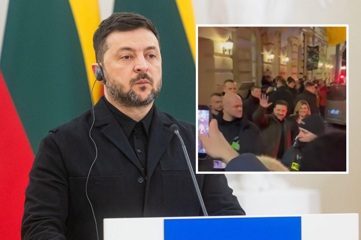 Šalia viešbučio, kur apsistojo Zelenskis – jautrus lietuvių gestas: Ukrainos prezidento reakcija