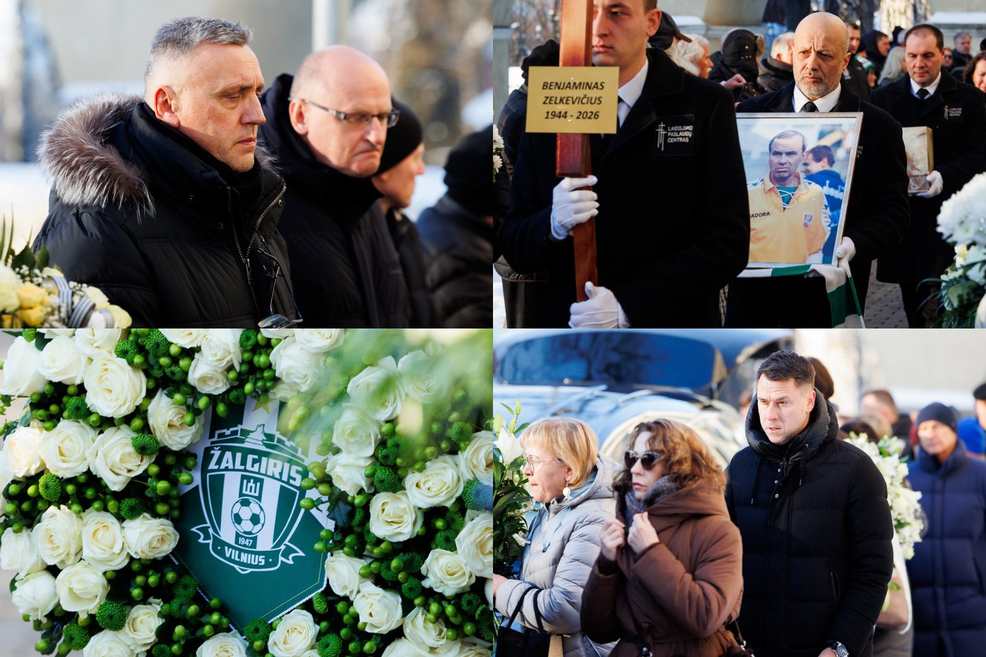 Vilniuje į paskutinę kelionę išlydėtas Benjaminas Zelkevičius.<br>T.Bauro nuotr. koliažas.