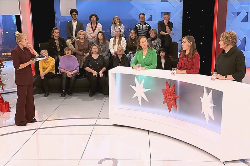 Diskusijų laidos „Už ar prieš“ akimirka