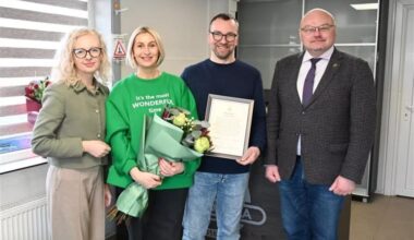 Verslo veiklos jubiliejaus proga pasveikinta UAB „Montaka“