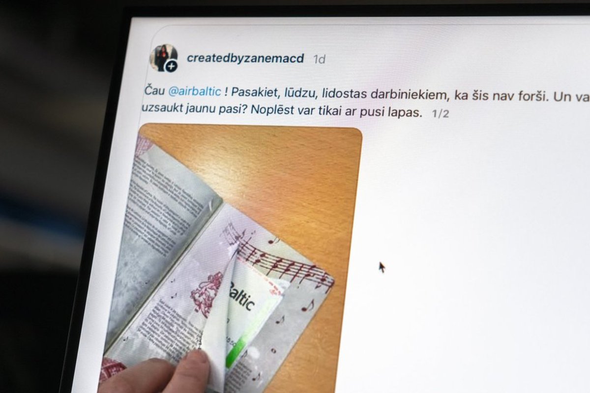 Keleivės teigimu „airBaltic“ sugadino jos pasą: tarnyba patvirtino, kad toks dokumentas nebegalioja