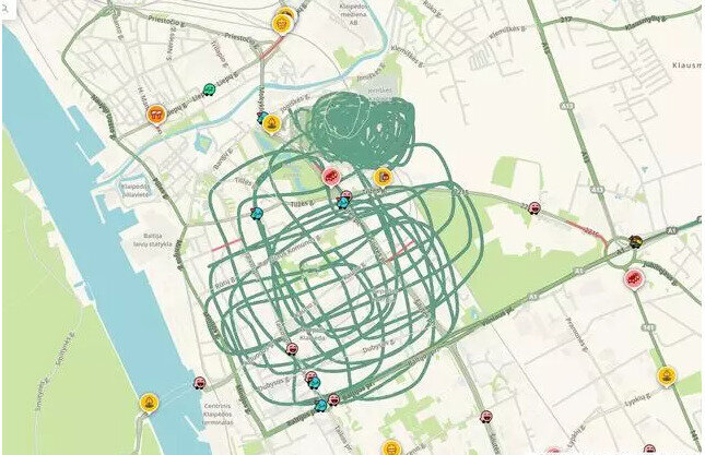 Ekrano nuotrauka/Waze programėlė