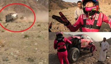 „Sunkvežimis tiesiog rėžėsi į mus!“: portugalės „Mini“ sulaukė Maciko smūgio