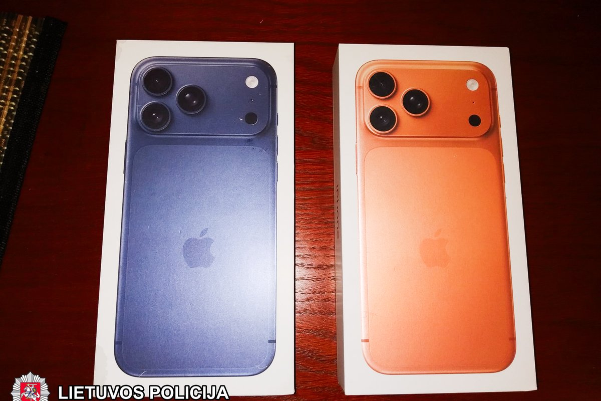 Sukčiai, pavogę banko kortelių duomenis, pirko telefonus „iPhone 17“